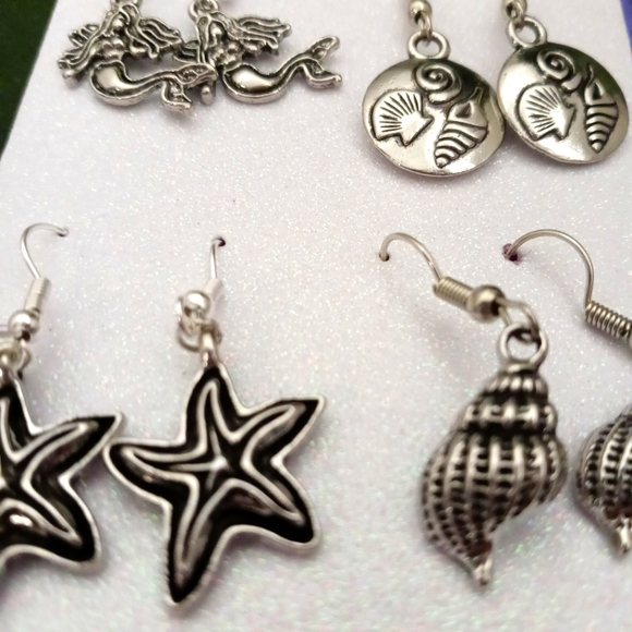 Set of four Summer beach earrings - Picture 10 of 10